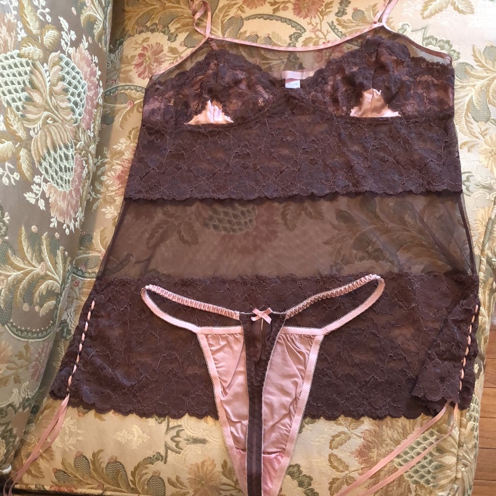 Victoria Secret sleep and thong set